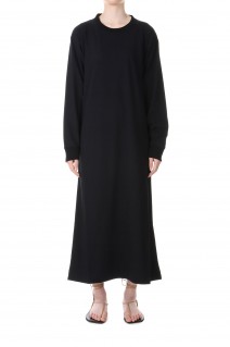 back open long sleeve dress T -Black (TS0704-SS23)