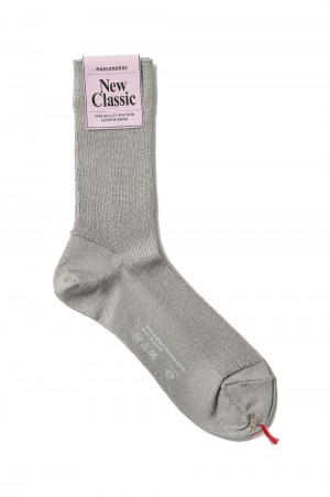 glitter ribbed socks -SILVER(176N1/1GL2-20C)