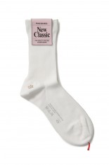 fine gauge cotton ribbed socks-White(240N4/1CO-20C)