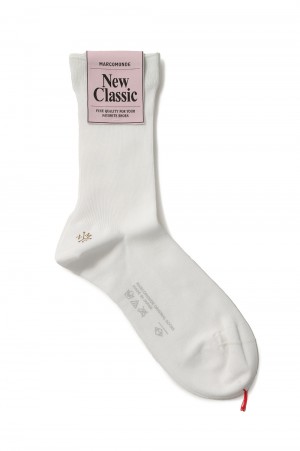 fine gauge cotton ribbed socks-White(240N4/1CO-20C)