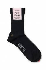 fine gauge cotton ribbed socks -Black(240N4/1CO-20C)