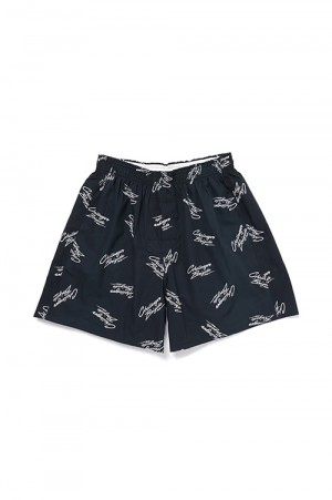 MULTI SIGNATURE BOXER PANTS / BLACK (CLG-AC 023-013)