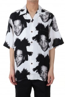 JEAN-MICHEL BASQUIAT / S/S HAWAIIAN SHIRT ( TYPE-1 ) / WHITE (BASQUIAT-WM-HI12)