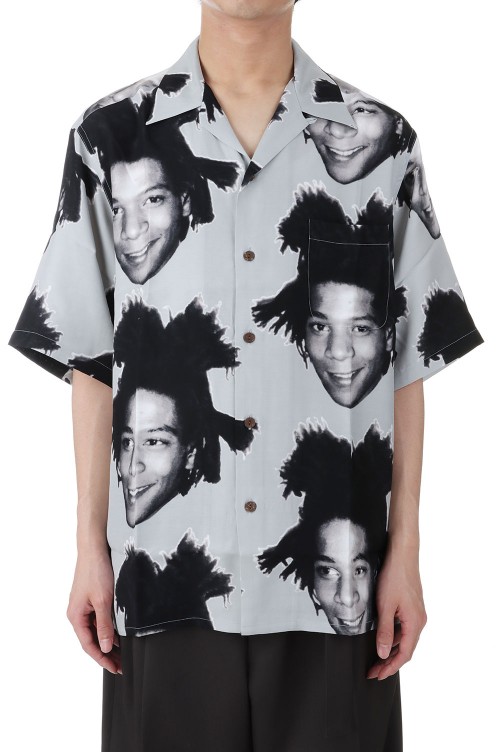 JEAN-MICHEL BASQUIAT / S/S HAWAIIAN SHIRT ( TYPE-1 ) / GRAY 