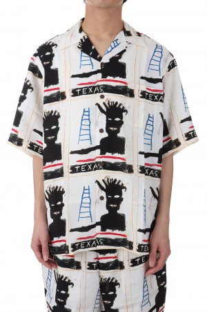 JEAN-MICHEL BASQUIAT / S/S HAWAIIAN SHIRT ( TYPE-3 ) / ONE (BASQUIAT-WM-HI14)