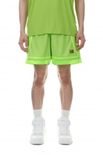 Abc. 123. Mesh Satin Basketball Shorts / Citrine Green(ABC123MSBS)