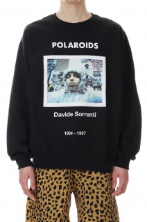 DAVIDE SORRENTI / CREW NECK SWEAT SHIRT ( TYPE-1 ) / BLACK (DAVIDESORRENTI-WM-SS01)