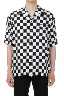 CU.Denim Checker flag S/S Open Collar SH / 07 WPT (2306-5001)