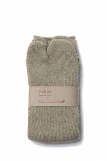 ORGANIC COTTON BLENDED YAK PILLE TABI SOCKS - Green