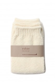 ALPACA MOSS STITCH WARMER - Natural