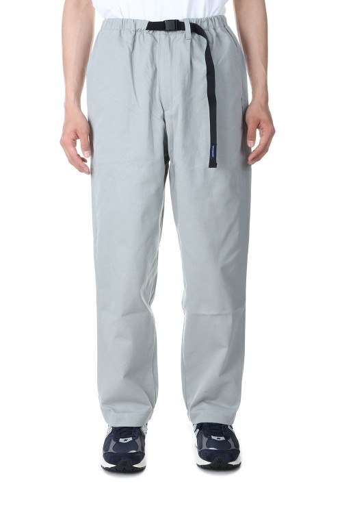 CLASP TWILL TROUSERS - GRAY (231WVDS-PTM04) | セレクト