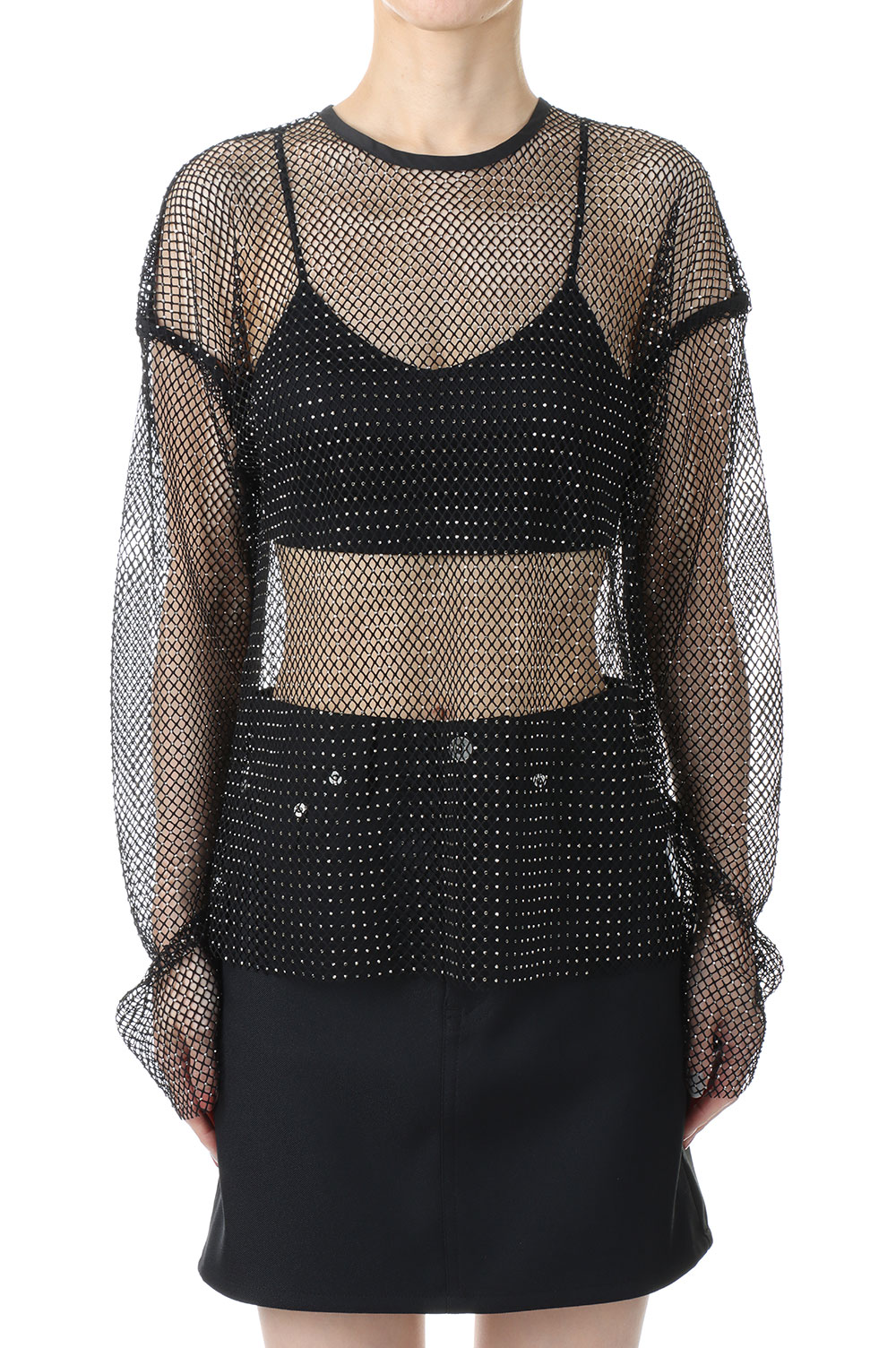Crystal Mesh Tops -BLACK (21231415304) | セレクトショップ｜DeepInsideinc.com Store