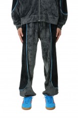 MEN VELOURS SPORTS TROUSERS KNIT(PACC13P009)-BLACK-