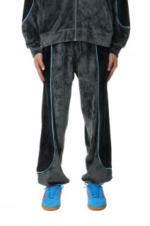 MEN VELOURS SPORTS TROUSERS KNIT(PACC13P009)-BLACK-