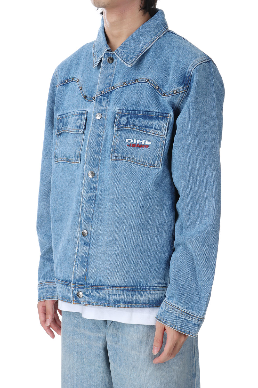 DENIM WESTERN JACKET(DIME23D1F3BLU)-Light blue washed- | セレクト