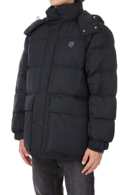 Hooded Puffer in NYLON with TONAL Fox HEAD Patch(LM02204WQ4016)