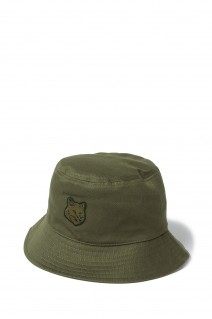 FOX HEAD PATCH BUCKET HAT -KHAKI(LM06113WW0088)