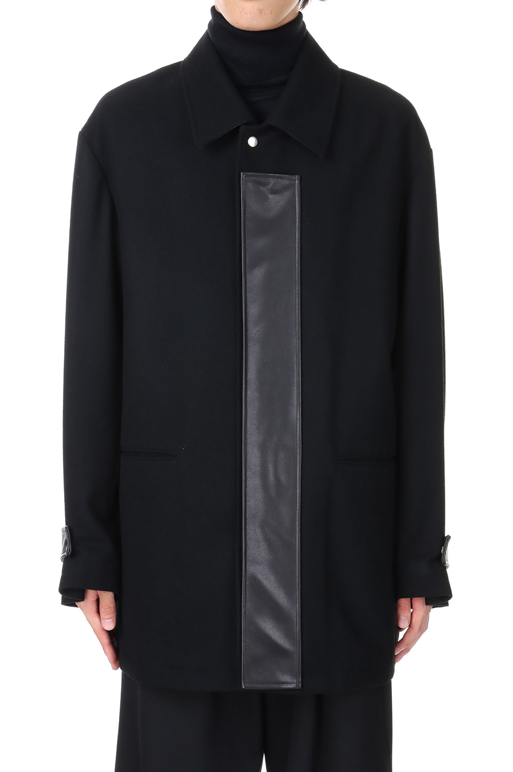 LEATHER FLY FRONT LONG JACKET (ST.632)-BLACK- | セレクトショップ｜DeepInsideinc.com  Store