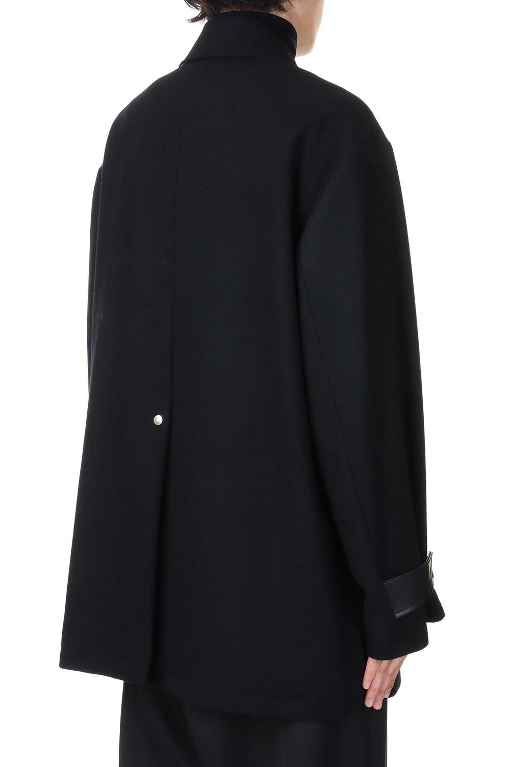 LEATHER FLY FRONT LONG JACKET (ST.632)-BLACK- | セレクト