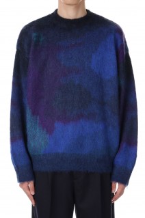 OVERSIZED GRADATION MOHAIR LS(ST.698)-BLUE BLACK-