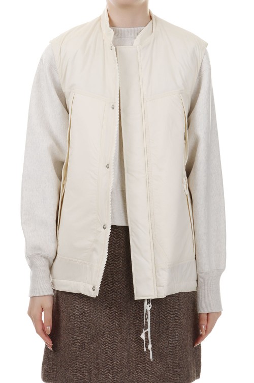 Nylon rip padding vest -IVORY (PA23-EQ02) | セレクトショップ