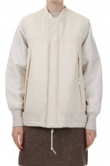 Nylon rip padding vest -IVORY (PA23-EQ02)