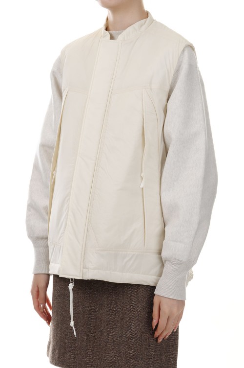 Nylon rip padding vest -IVORY (PA23-EQ02) | セレクトショップ Nylon rip padding vest -IVORY (PA23-EQ02) | セレクトショップ