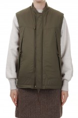 Nylon rip padding vest -MOCHA(PA23-EQ02)