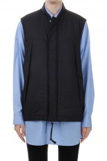 Nylon rip padding vest -BLACK (PA23-EQ02)