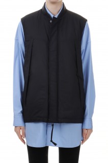 Nylon rip padding vest -BLACK (PA23-EQ02)