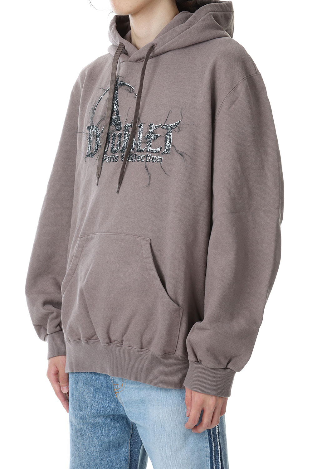 DOUBLAND EMBROIDERY HOODIE(23AW43CS287)-GRAY