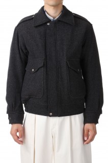 OLD MELTON FLIGHT JACKET(23AWJK01)- HEATHER BLACK-