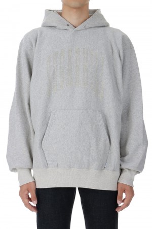 COLLEGE PRINT HOODIE(23AWCS01)-AGED GRAY-