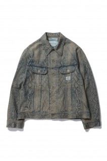 Python Denim Jacket(23AW D-1)-Mud Indigo -