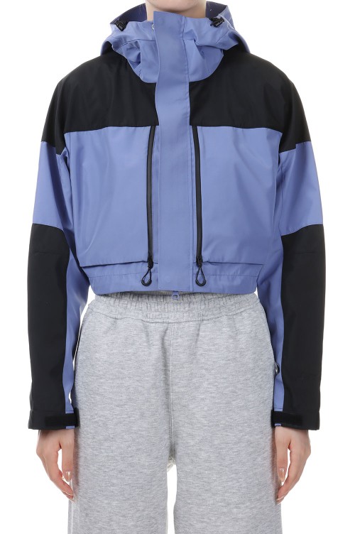 WINDSTOPPER CITIFIED UTILITY JACKET CROP / Bleached Denim × Black