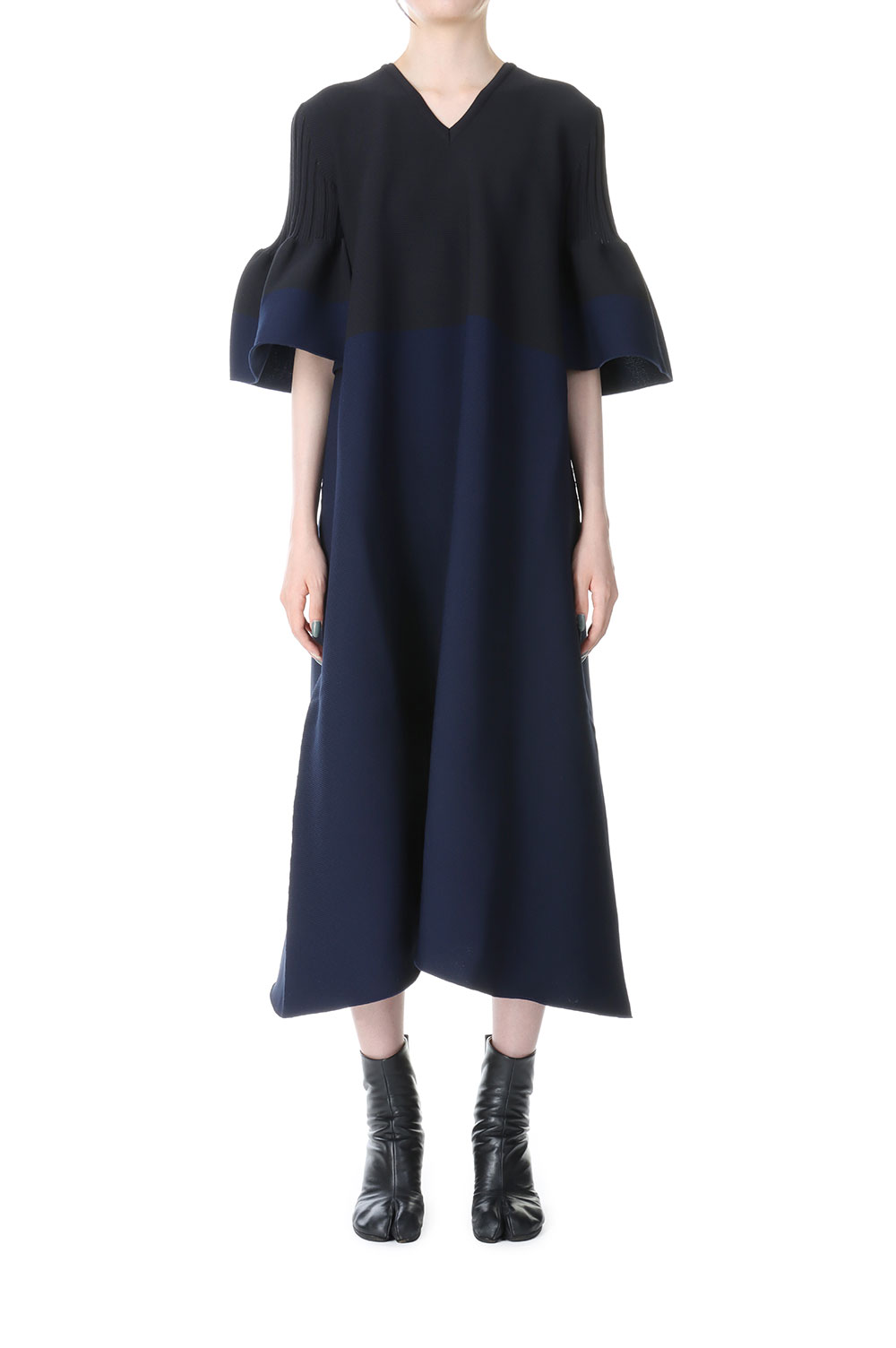 【最終】POTTERY SHORT BELL SLEEVEFLARE DRESS