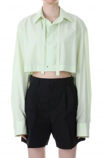 CROPPED PULLOVER SHIRT -Light Green (23WS003008)