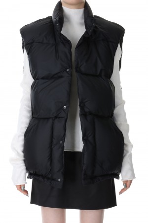 NYLON TAFFETA CLASSIC OVERSIZED DOWN VEST(23WVE-#929S)