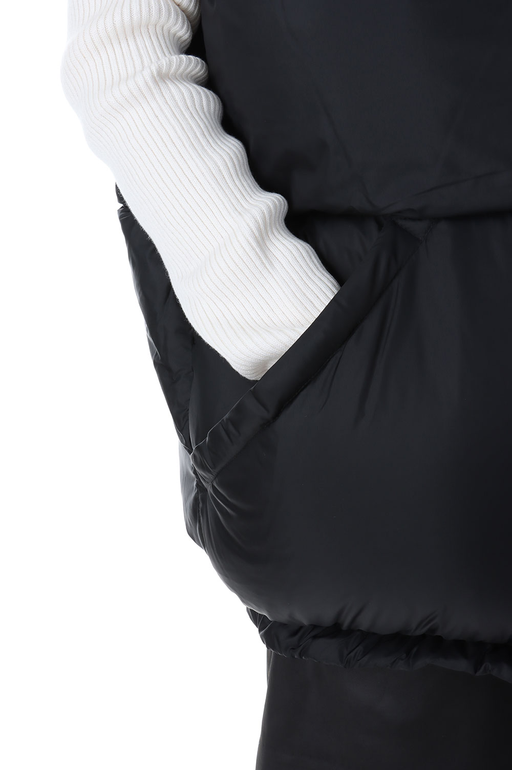 NYLON TAFFETA CLASSIC OVERSIZED DOWN VEST(23WVE-#929S