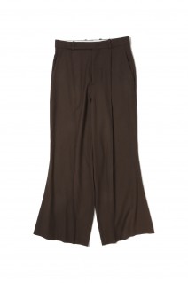 Flare Leg Trousers(HM00P72)-CHOCOLATE BROWN-