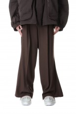 Flare Leg Trousers(HM00P72)-CHOCOLATE BROWN-