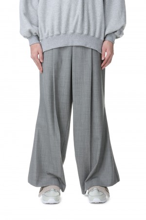 Flare Leg Trousers(HM00P72)-Salt&Peper-