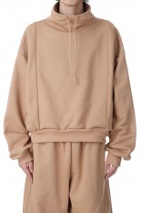 Hi Neck Cropped Sweatshirt(HM00T82)