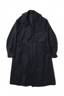 Wool Mohair Motorcycle Coat( #BHS23F011Mo)-#02DarkNavy-