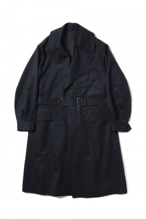 Wool Mohair Motorcycle Coat( #BHS23F011Mo)-#02DarkNavy- | セレクト
