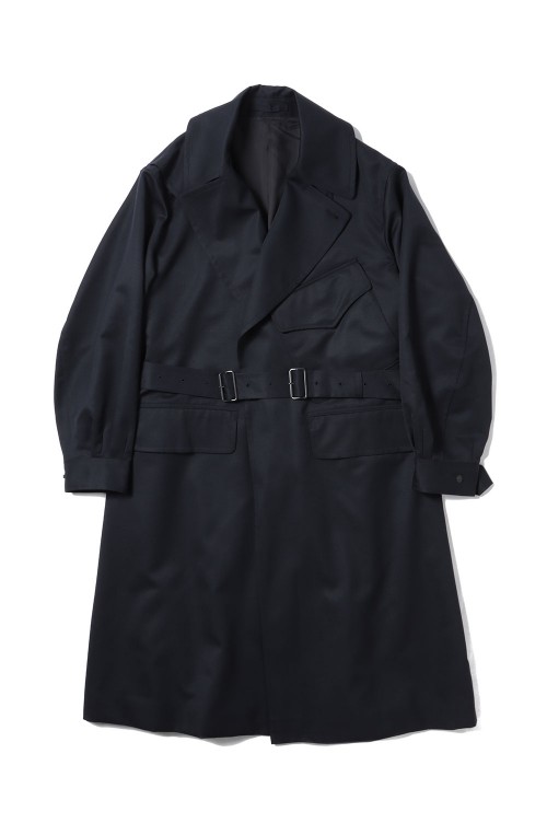 Wool Mohair Motorcycle Coat( #BHS23F011Mo)-#02DarkNavy
