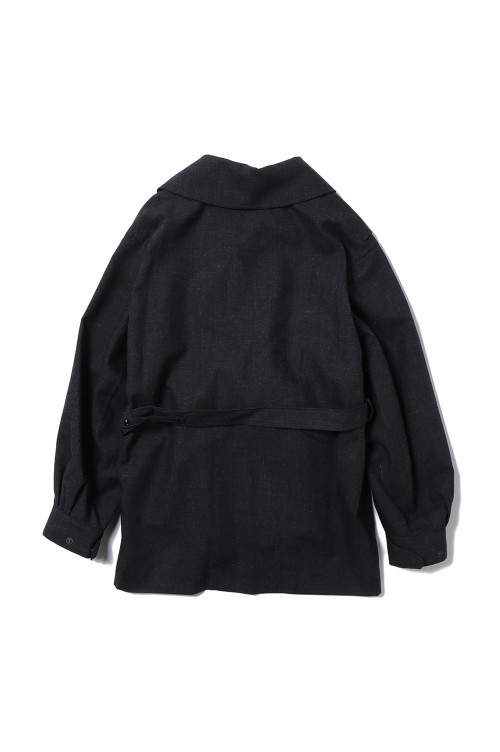 blurhms Wool Ramie Motorcycle Coat/2（blurhms wool ramie