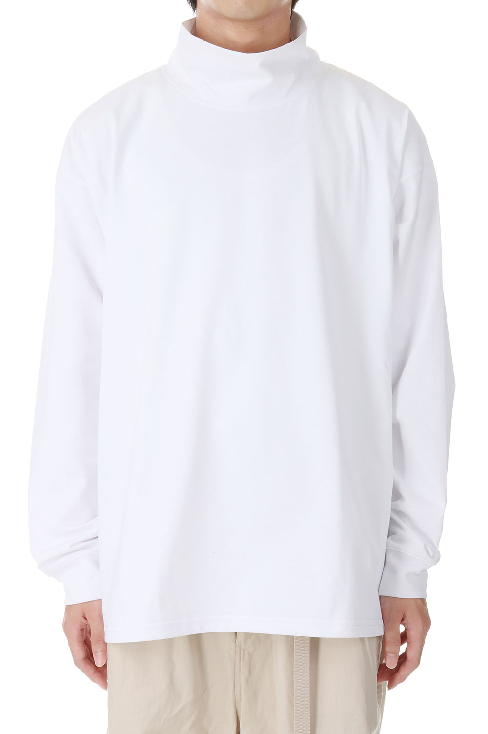 トップス TECH TURTLE NECK TEE L/S  (BE-32023W) TECH TURTLE NECK TEE L/S - WHITE (BE-32023W) | セレクト
