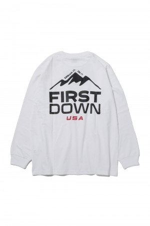 L/S TEE #1 COTTON JERSEY -WHITE(F572034)