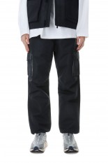 BACK FLEECE PANTS HONEYCOMB LIP NYLON -BLACK(F542025)